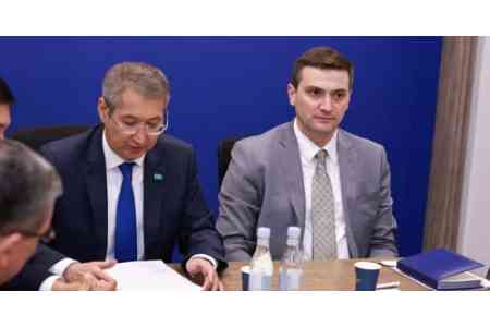 В Минтеруправления обсудили перспективы развития логистического маршрута Казахстан-Туркменистан-Иран-Армения